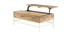 Table Basse Relevable Manguier Massif Et M Tal Blanc Boho Miliboo