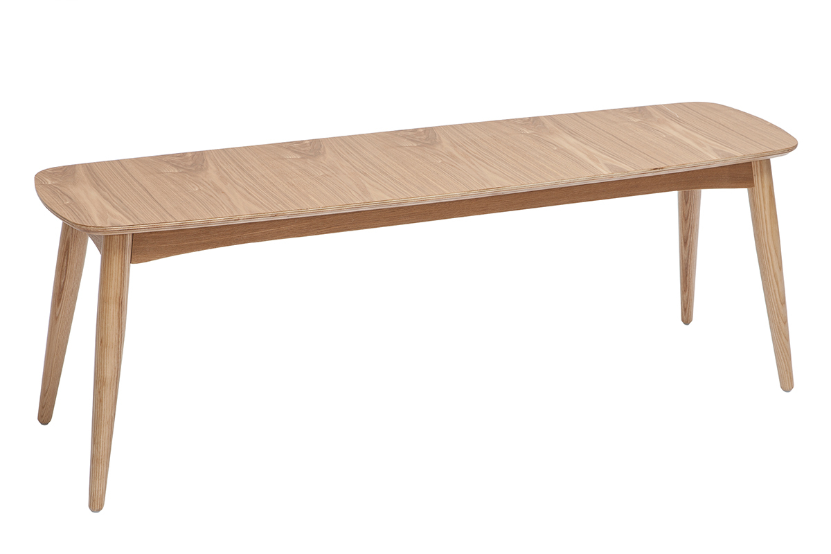 Banc scandinave bois clair L130 cm NORDECO