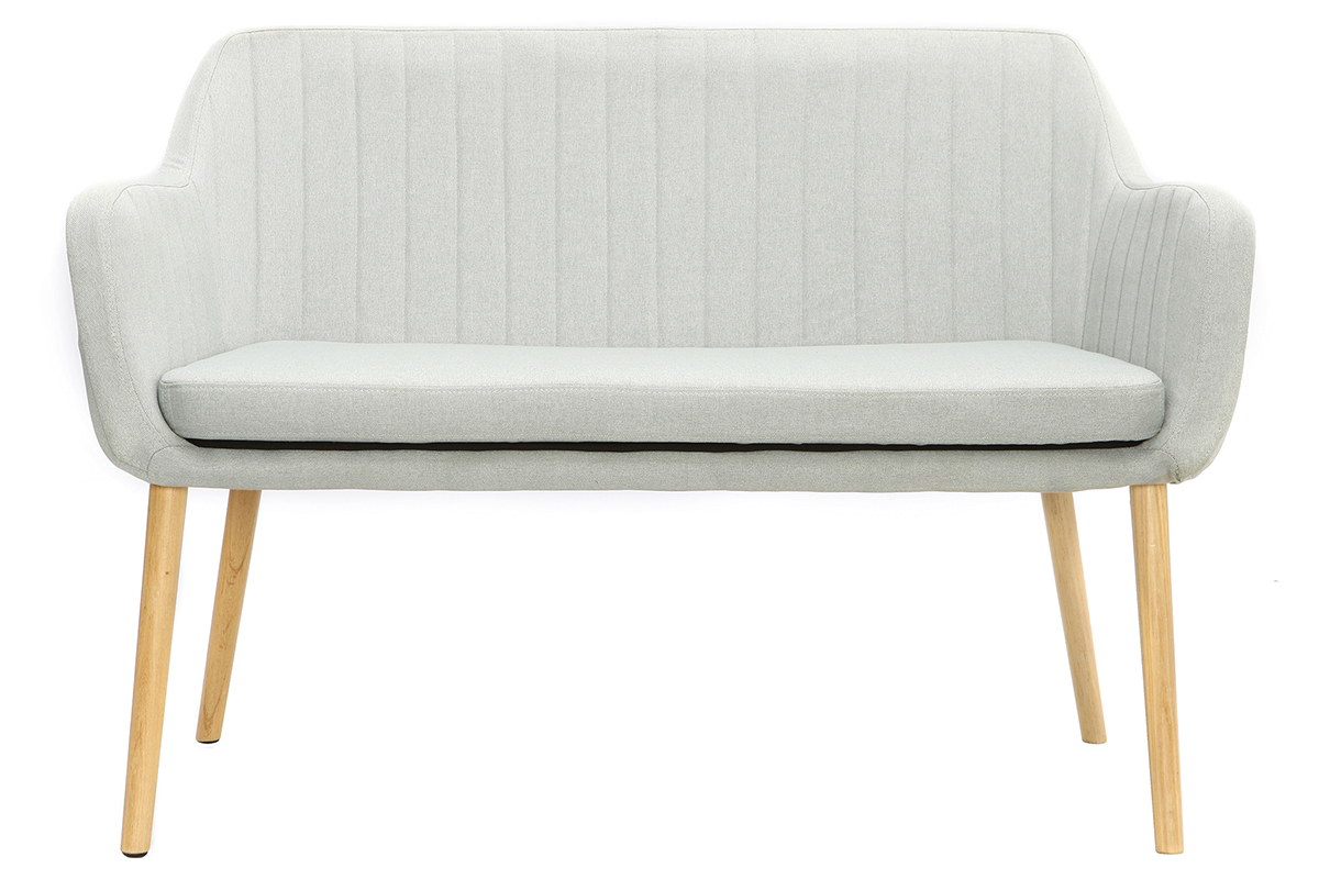 Banquette scandinave 2 places gris clair ALEYNA