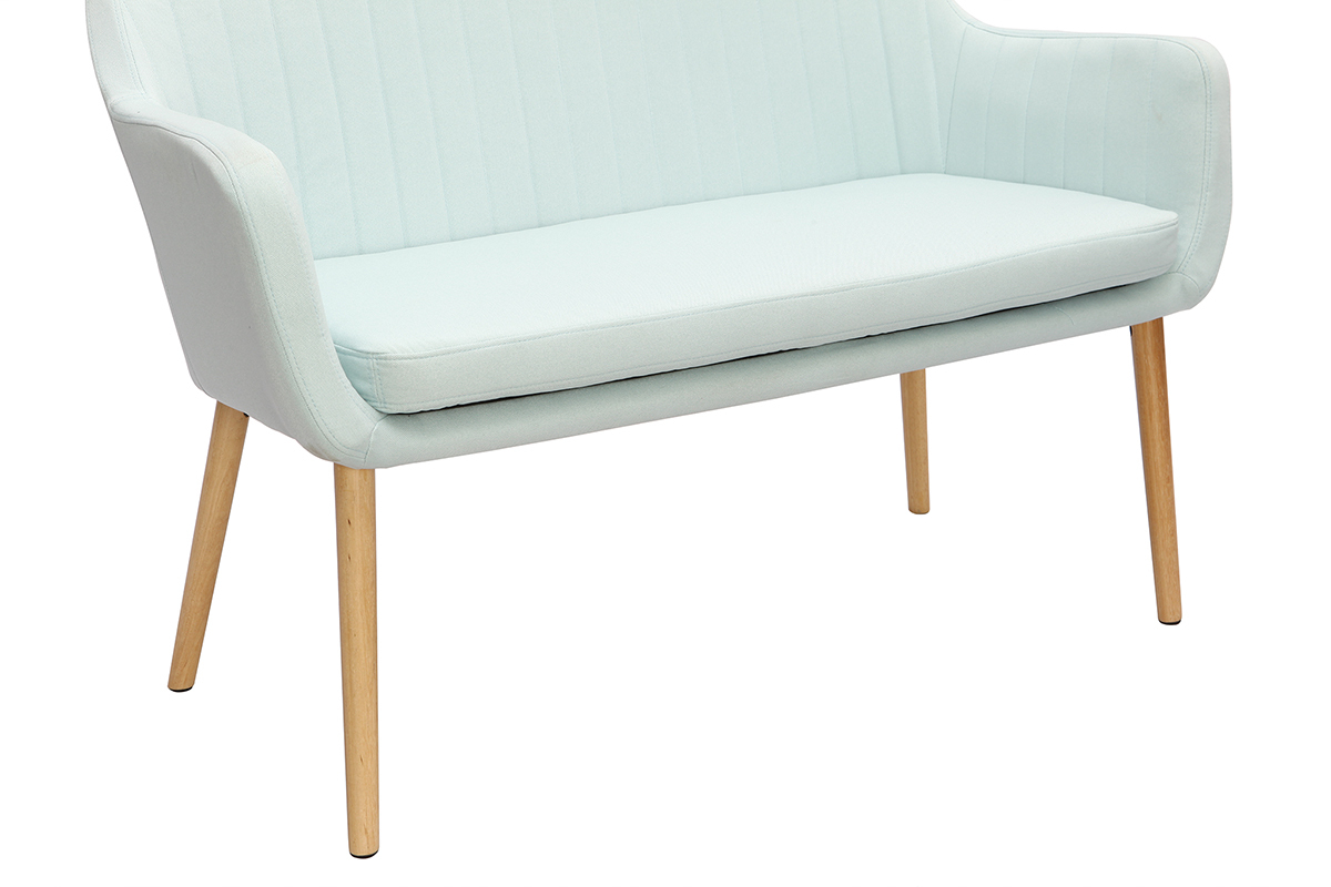 Banquette scandinave 2 places menthe  l'eau ALEYNA