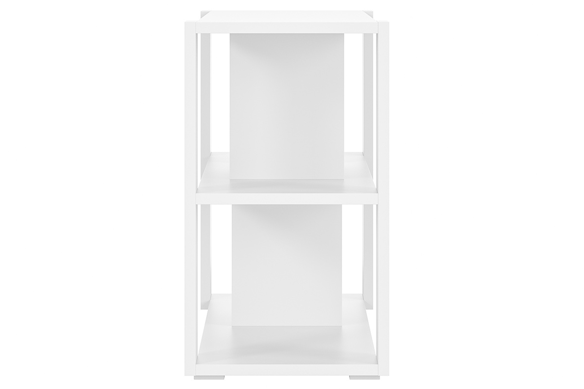 Bibliothque basse design blanche L168 cm MUSSO