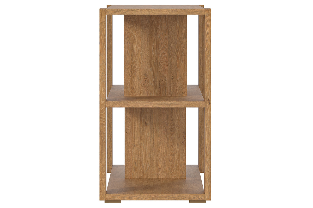 Bibliothque basse ouverte design finition bois clair chne L168 cm MUSSO