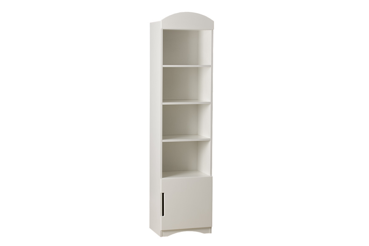 Bibliothque blanche 1 porte 3 tagres L46 cm ANTONIN