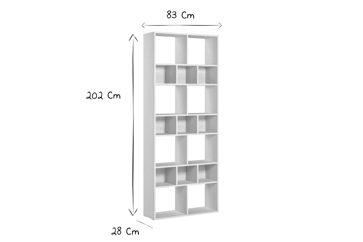 Bibliothque design blanche L83 cm DEAN