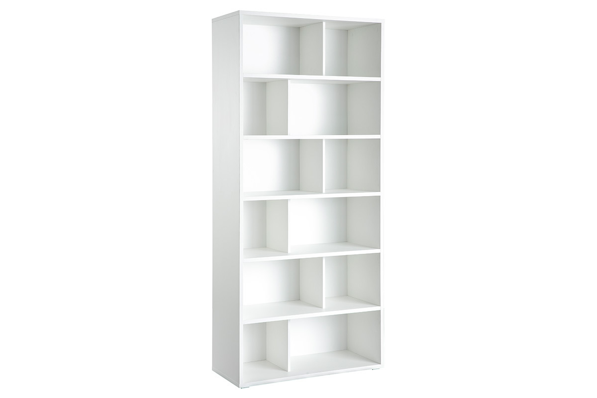 Bibliothque design bois blanc L92 cm EPURE