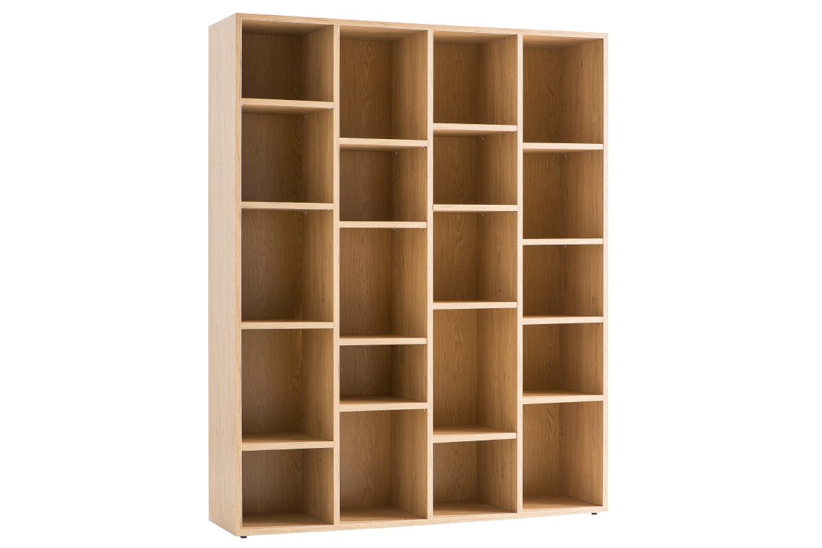 Bibliothque design finition bois clair chne L149 cm RYTHM