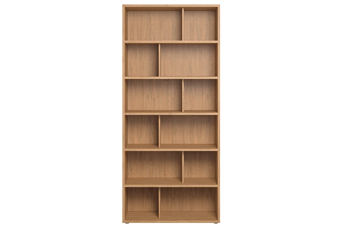 Bibliothque design finition bois clair chne L92 cm EPURE