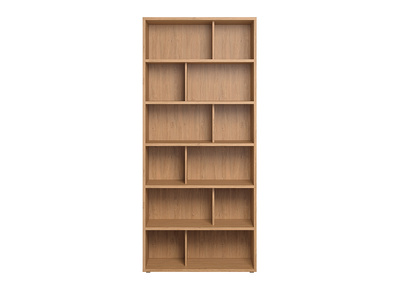 Bibliothèque étagère d'angle finition bois clair chêne L95 cm