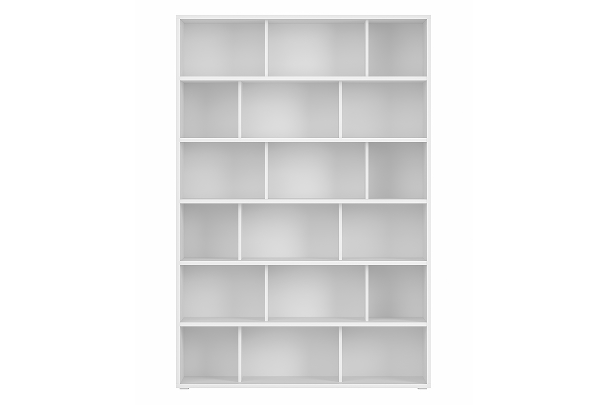 Bibliothque scandinave blanc mat L140 cm EPURE