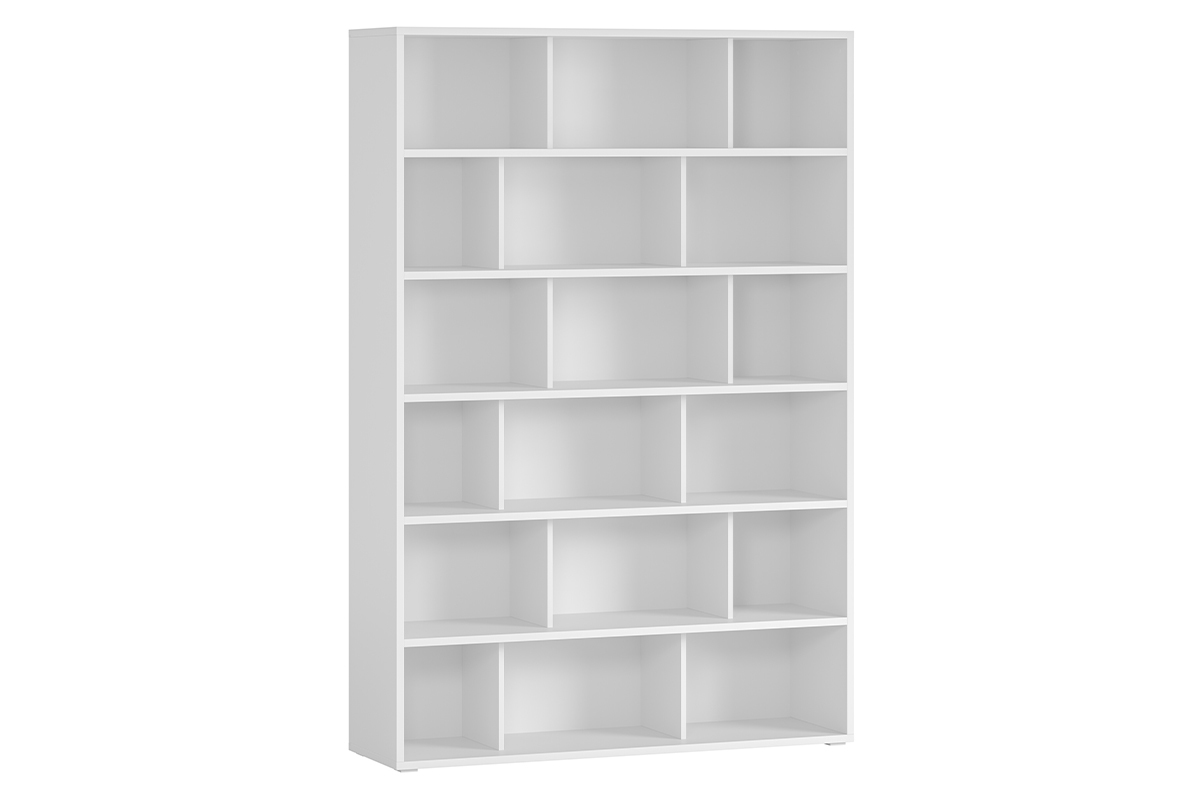 Bibliothque scandinave blanc mat L140 cm EPURE