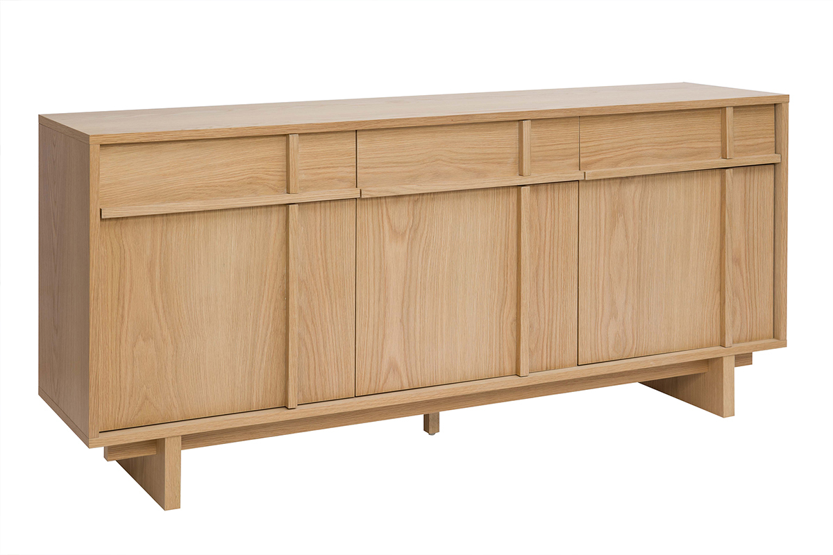 Buffet en bois clair chne L160 cm ZAO