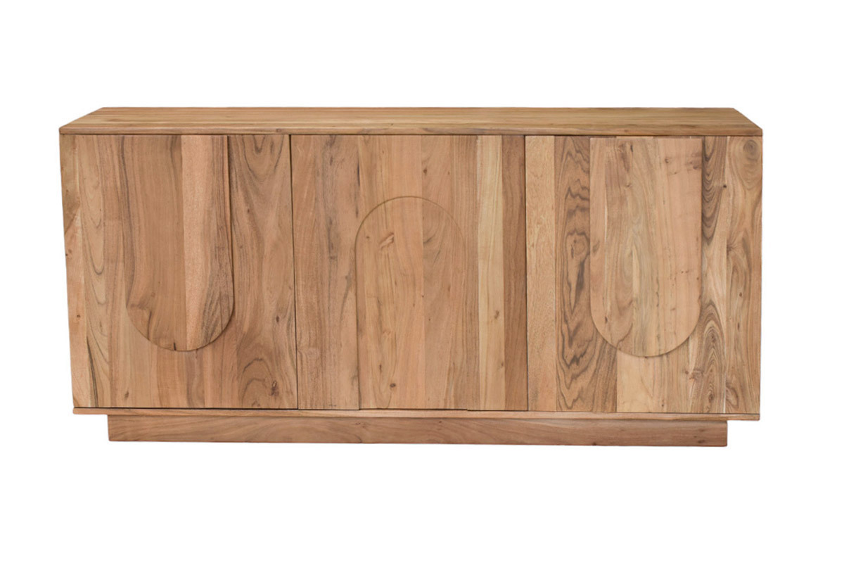 Buffet en bois massif grav 3 portes L160 cm ARK