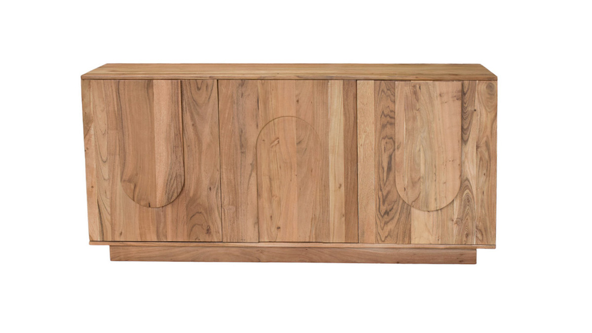 Buffet en bois massif grav 3 portes L160 cm ARK