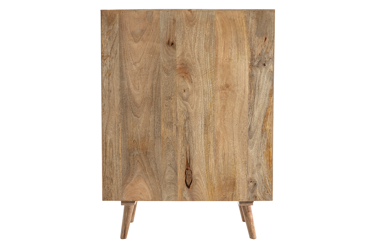 Buffet haut en bois manguier massif 3 portes coulissantes L85 cm ALBA