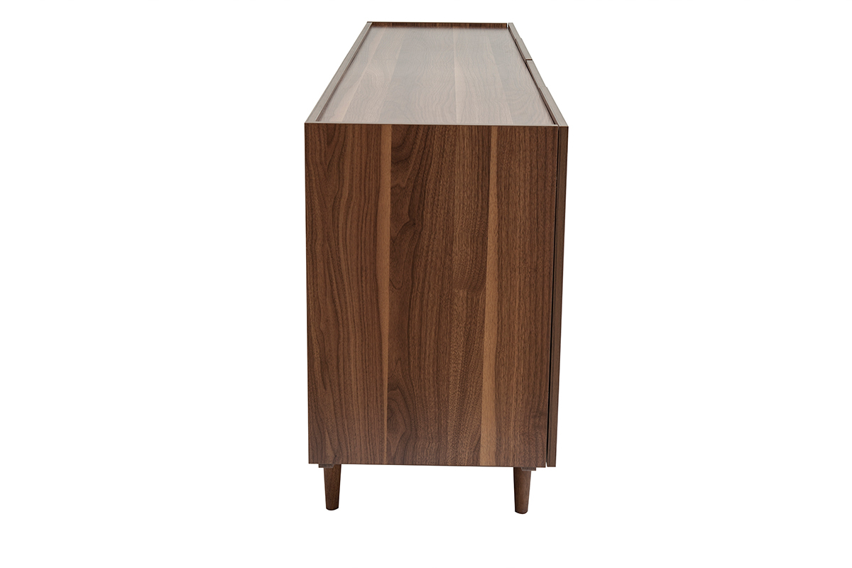 Buffet vintage en bois fonc 4 portes L180 cm SANAA