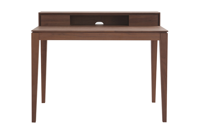 Bureau Design Avec Rangement Bois Noyer Sekret Miliboo