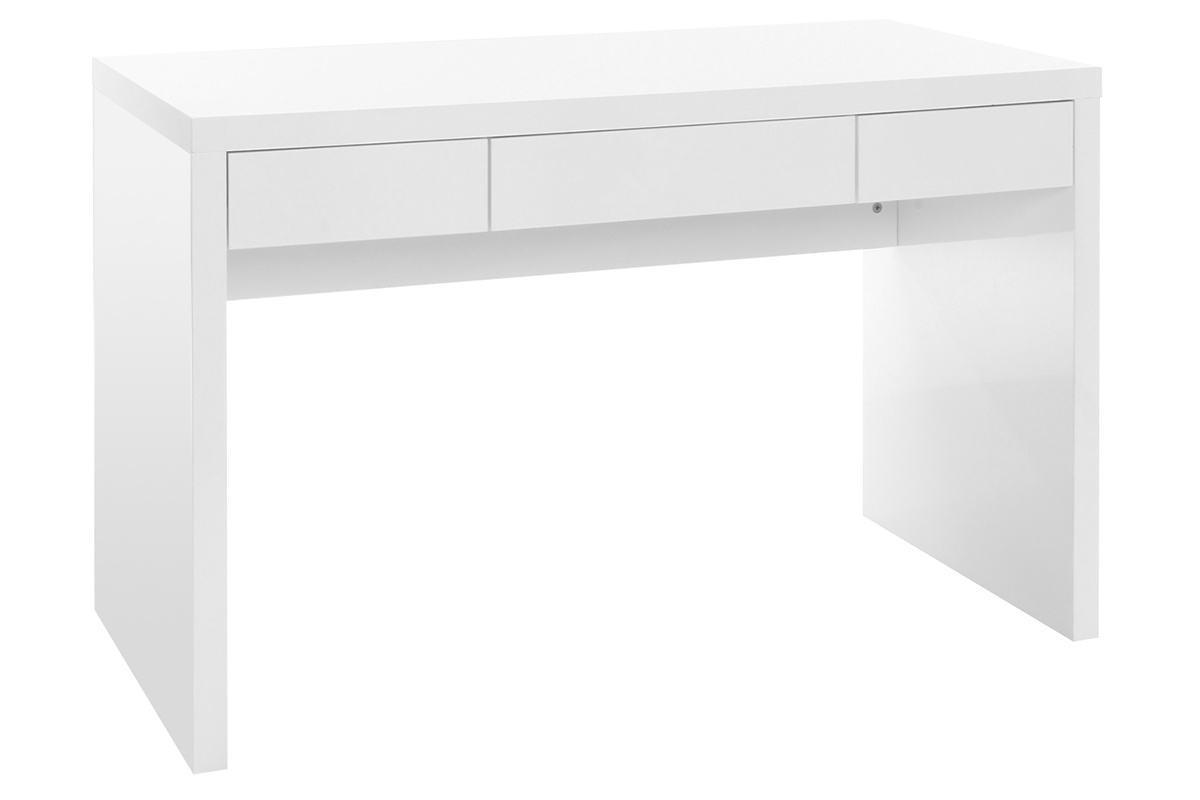 Bureau design blanc laqu LACY