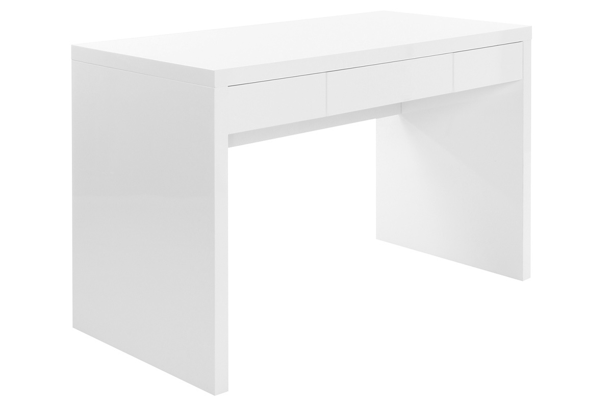 Bureau design blanc laqu LACY