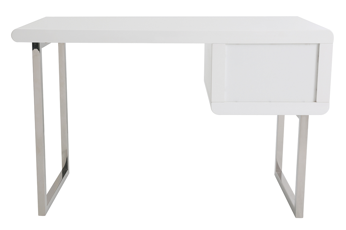 Bureau design blanc laqu ROXI