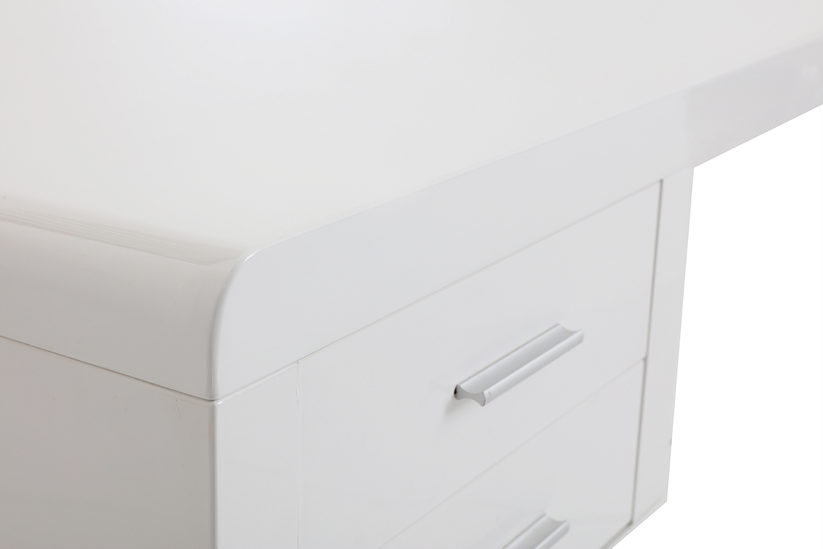 Bureau design blanc laqu ROXI