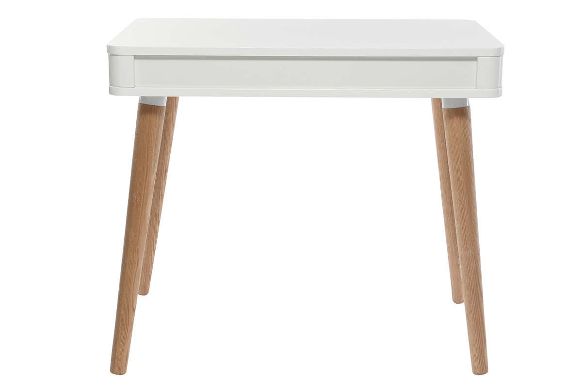 Bureau scandinave enfant bois et blanc TOTEM