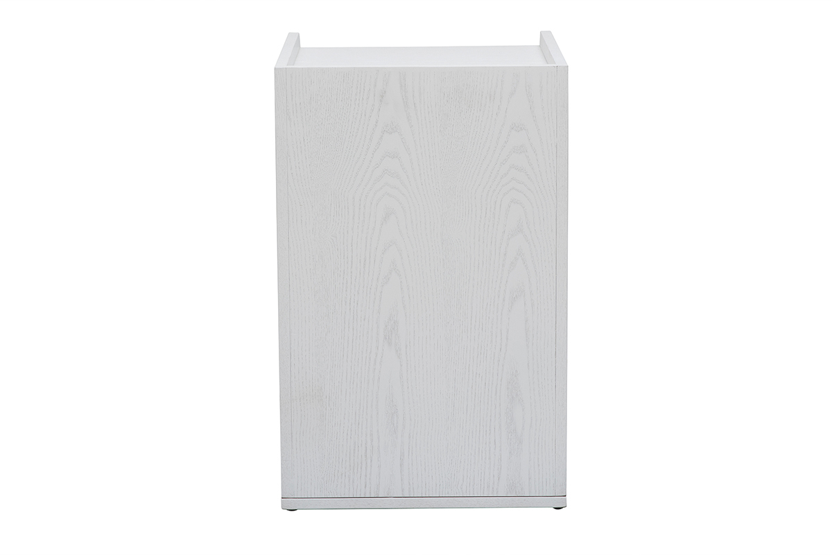 Caisson de bureau 2 tiroirs scandinave blanc et bois clair OPUS