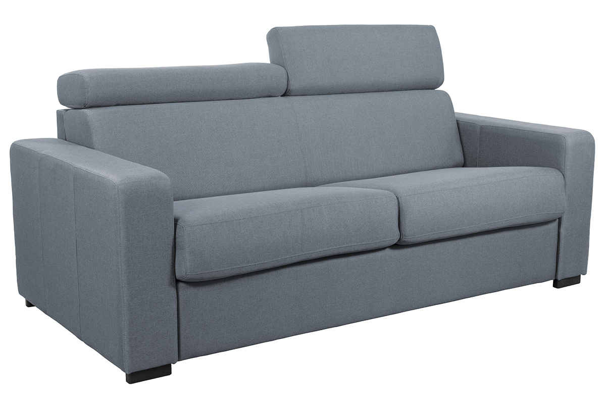 Canape Convertible 3 Places Avec Tetieres Ajustables Gris Clair