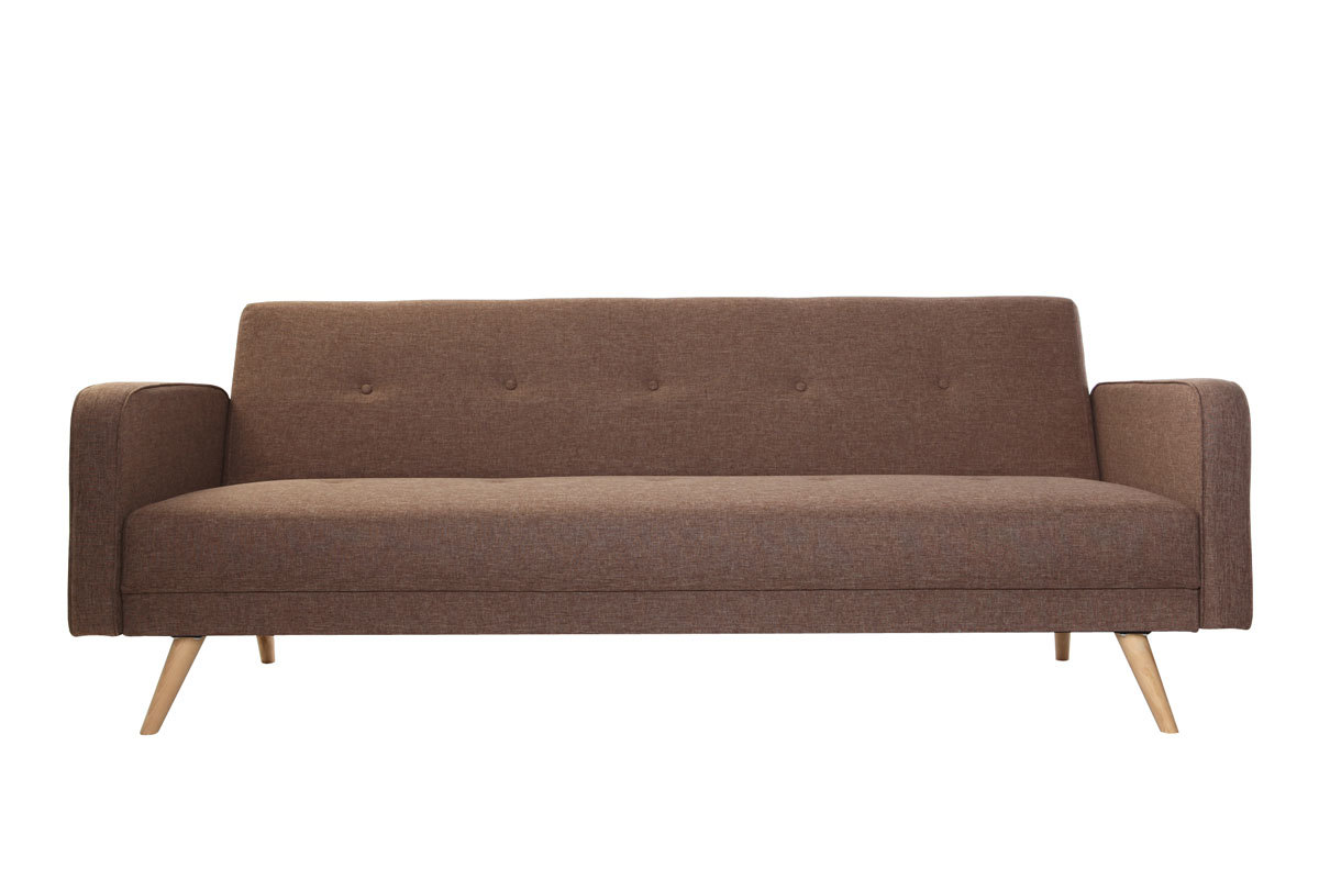 Canap convertible 3 places design scandinave camel ULLA