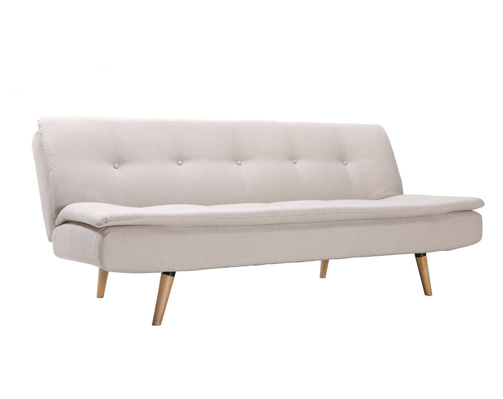 Canapé Convertible Design Scandinave 3 Places Beige Senso