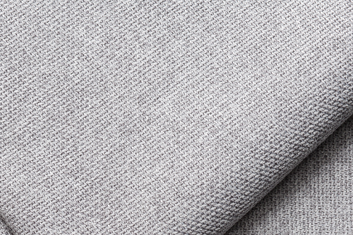 Canap d'angle gauche modulable en tissu gris clair PLURIEL