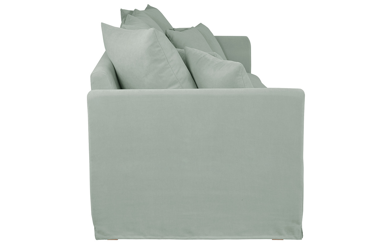 Canap dhoussable 3 places en tissu vert amande FEVER