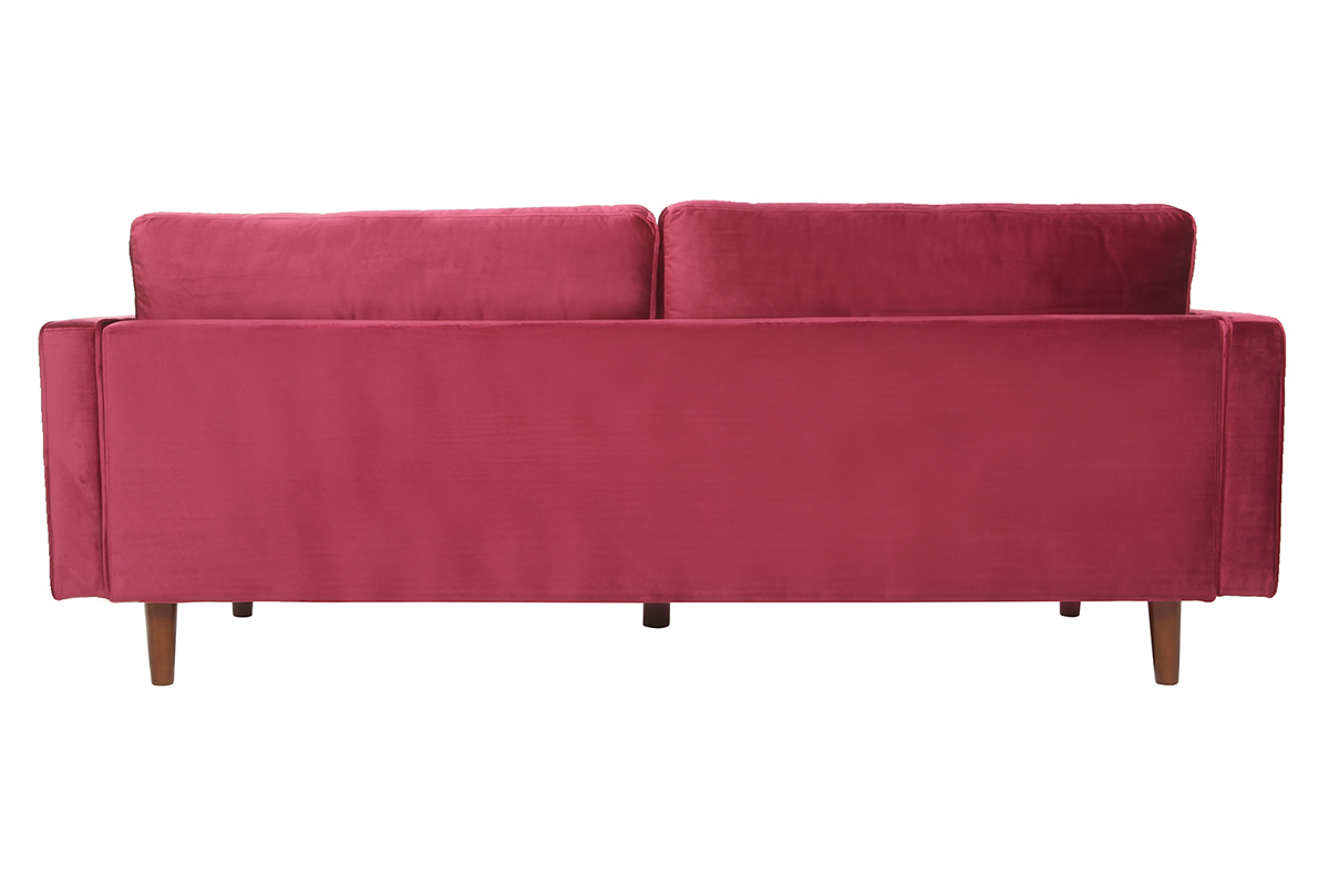 Canap design 3-4 places velours burgundy IMPERIAL