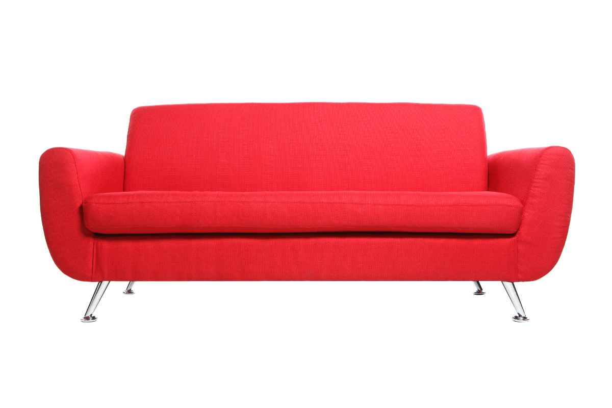 Canap design 3 places rouge PURE