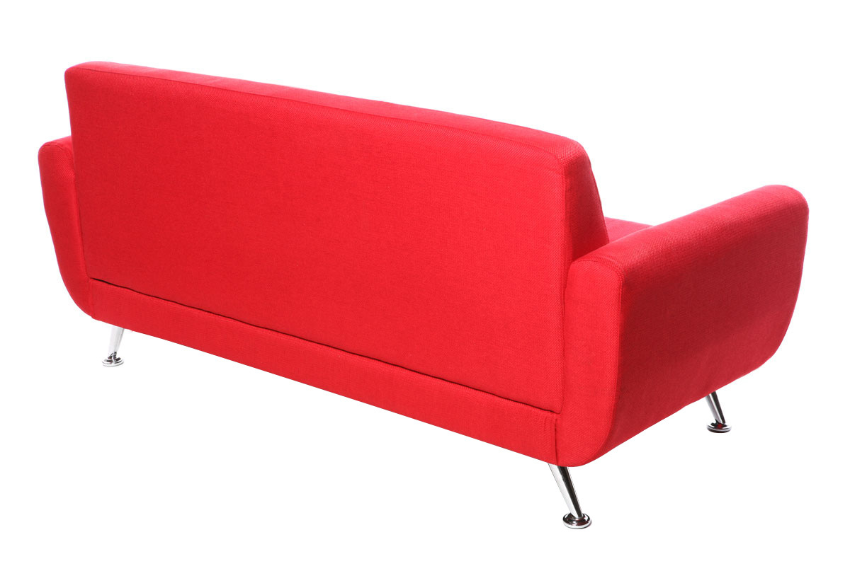 Canap design 3 places rouge PURE