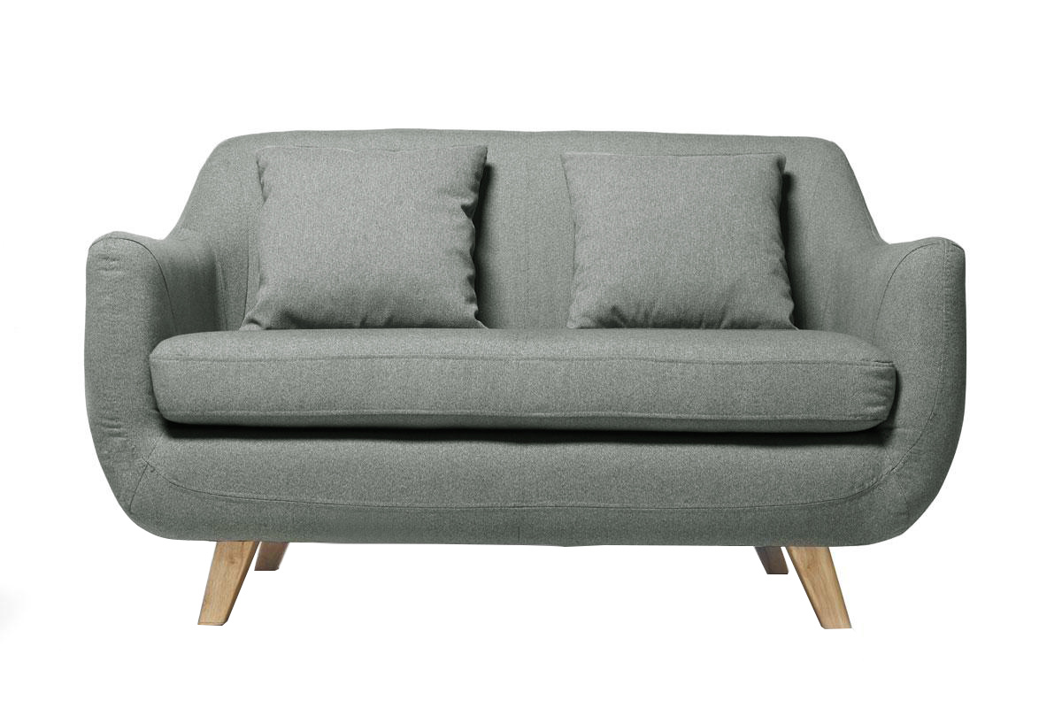 Canap design scandinave 2 places gris SKANDI