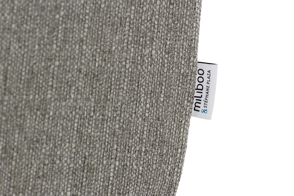 Canap scandinave 3 places en tissu gris clair MOCAZ