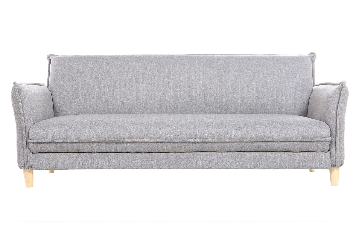 Canap scandinave convertible tissu gris WEEKEND