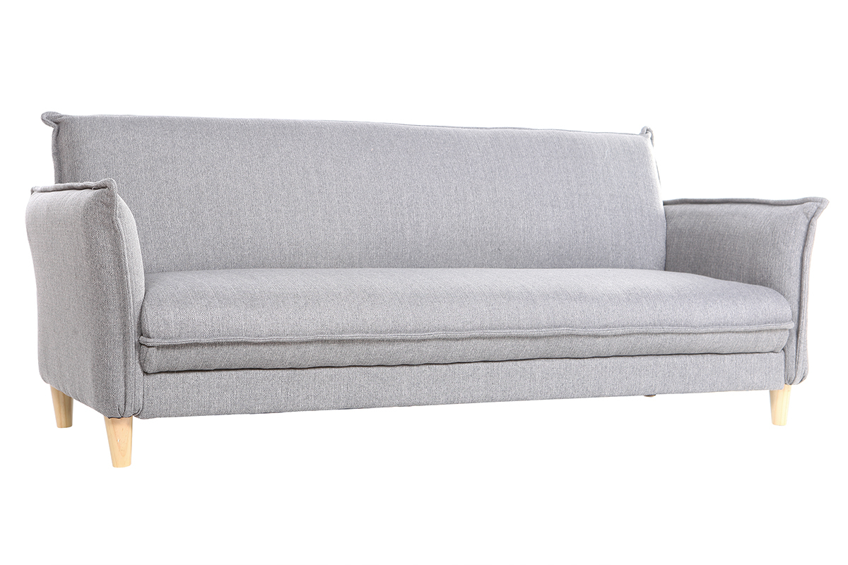 Canap scandinave convertible tissu gris WEEKEND