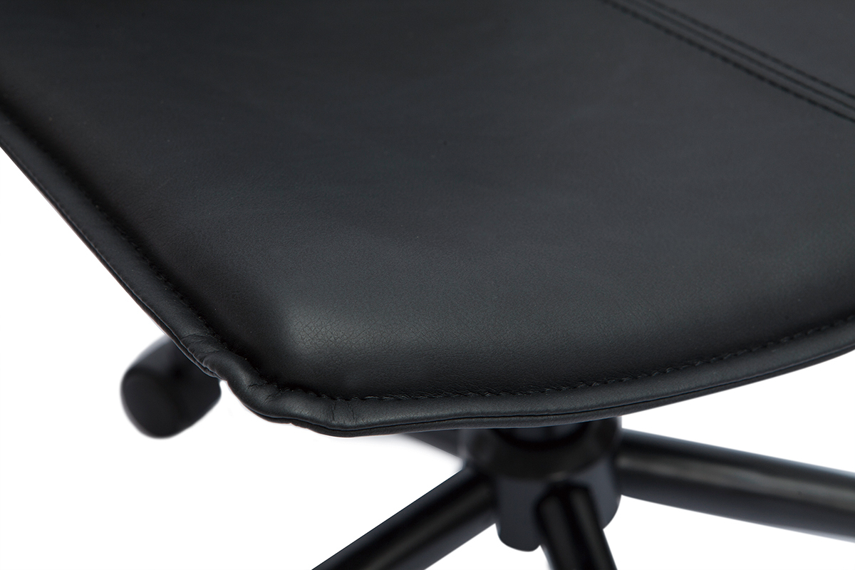 Chaise de bureau  roulettes noire LISON