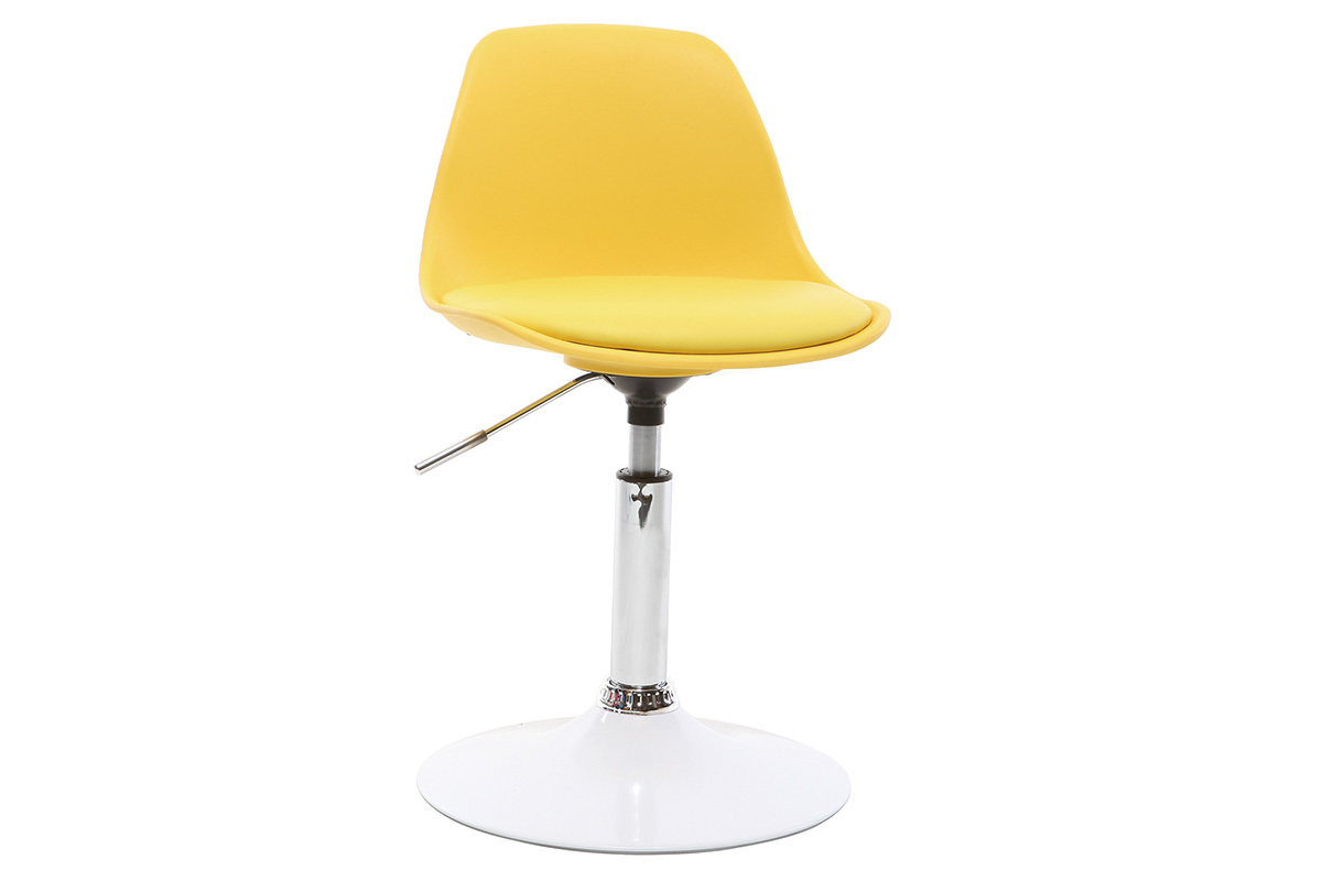 Chaise de bureau design enfant jaune STEEVY