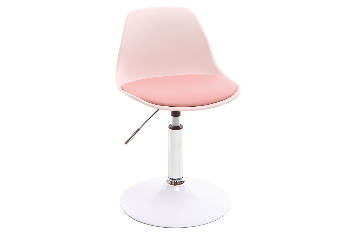 Chaise de bureau design enfant rose STEEVY