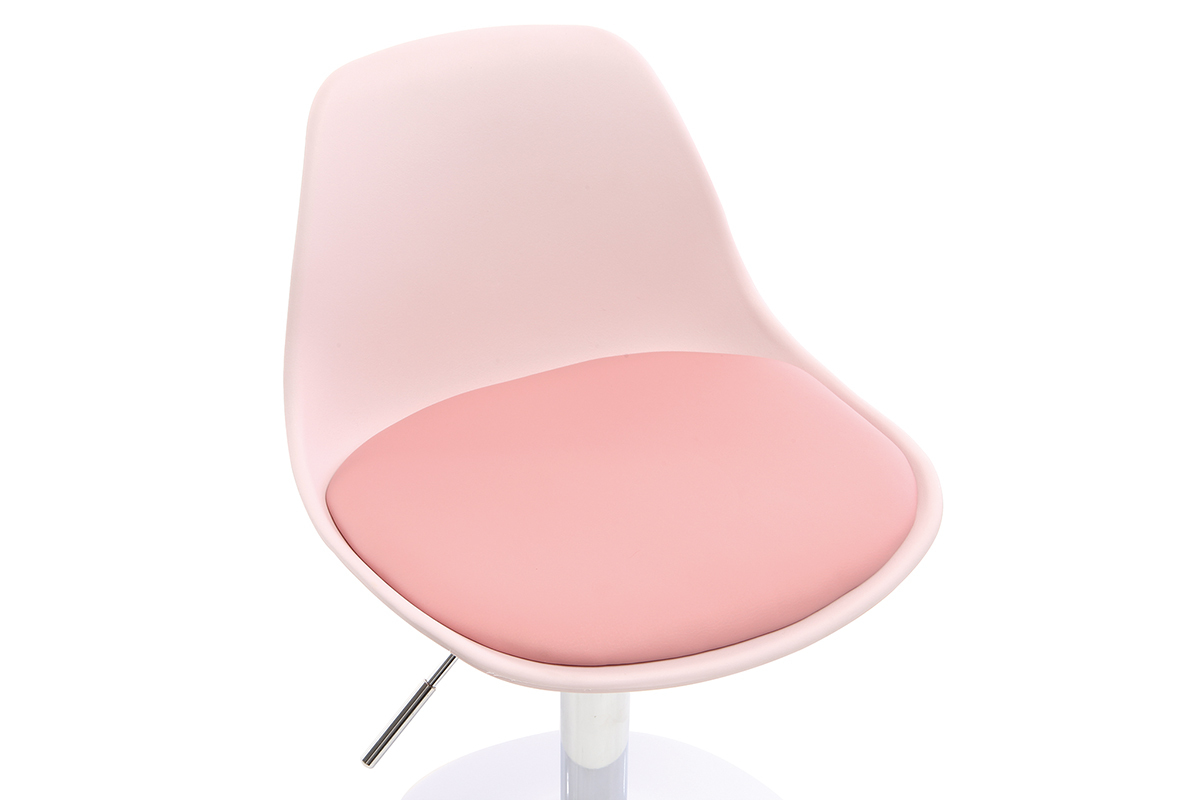 Chaise de bureau design enfant rose STEEVY