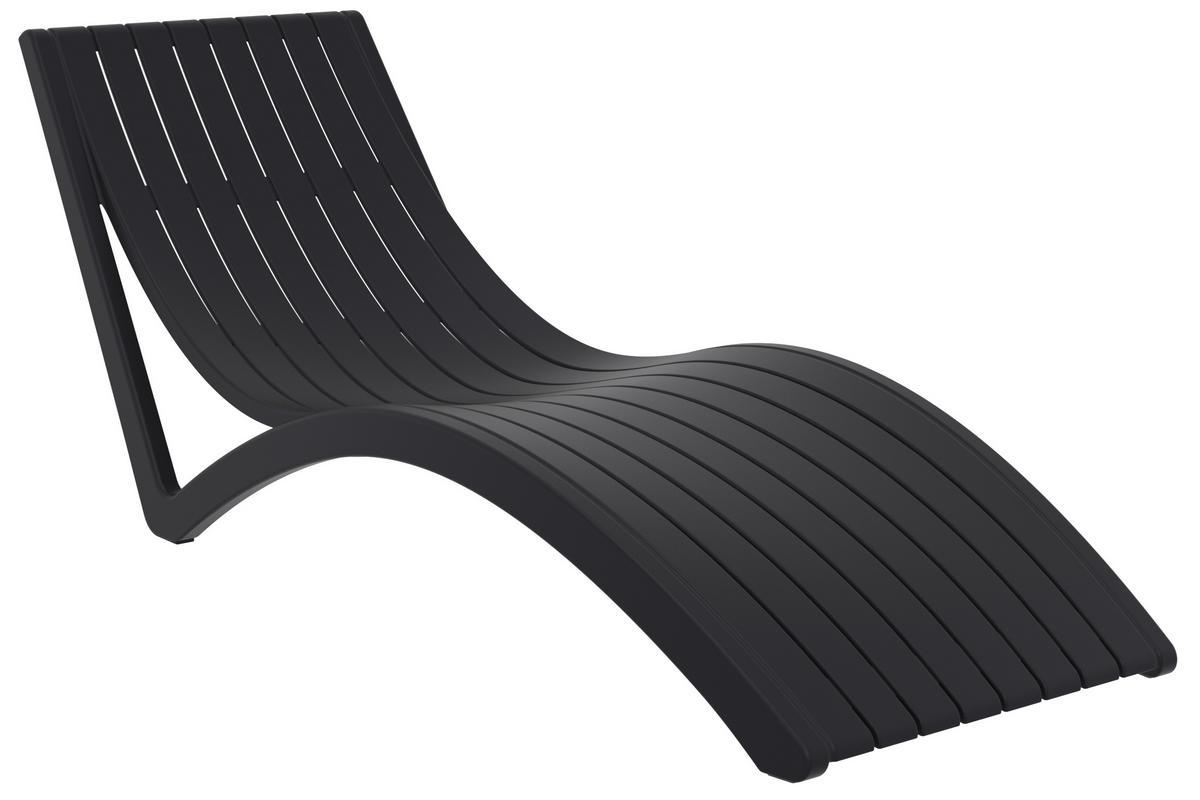 Chaise longue design noire SLIDO