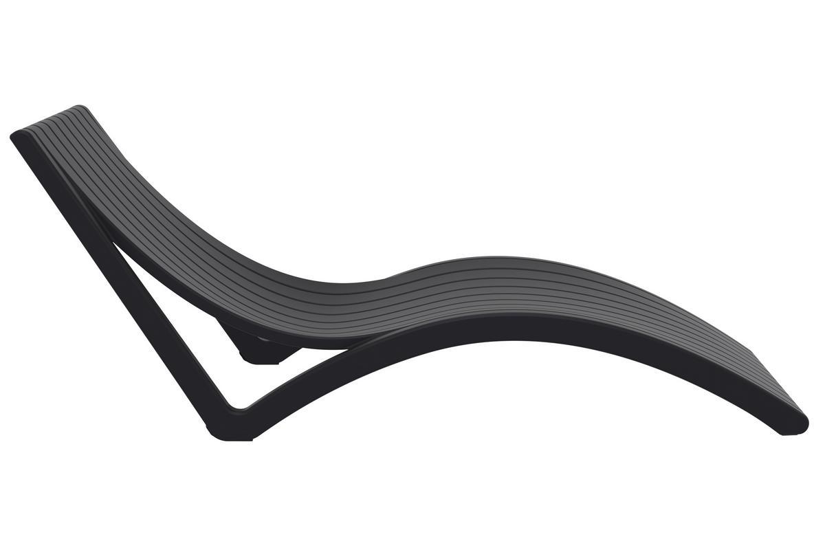 Chaise longue design noire SLIDO