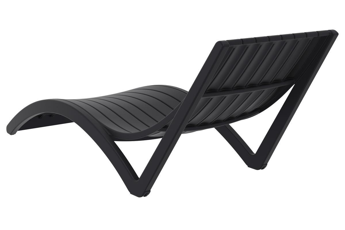 Chaise longue design noire SLIDO