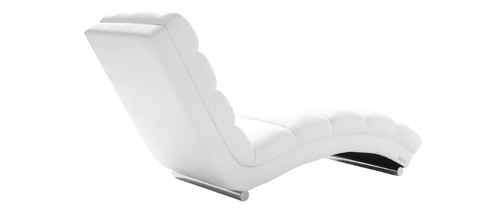 Chaise longue / fauteuil design blanc TAYLOR Miliboo