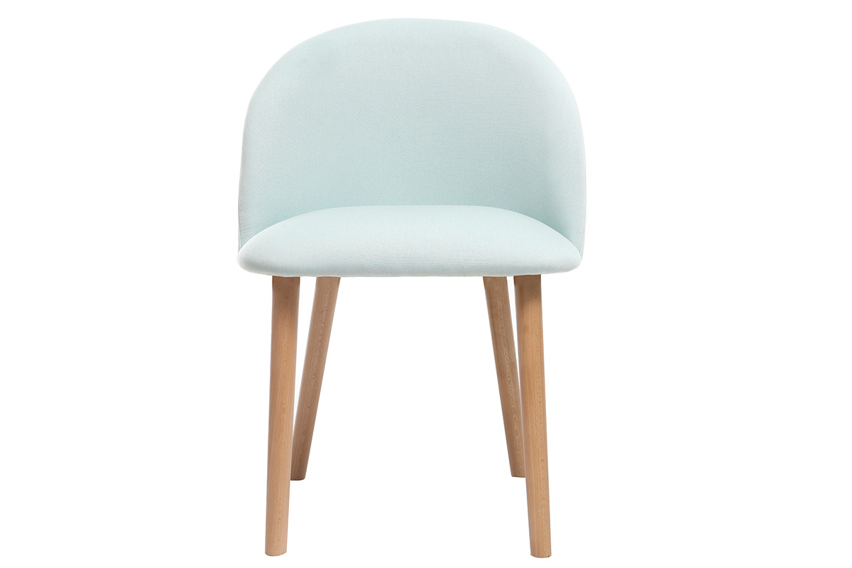 Chaise scandinave menthe  l'eau et bois CELESTE