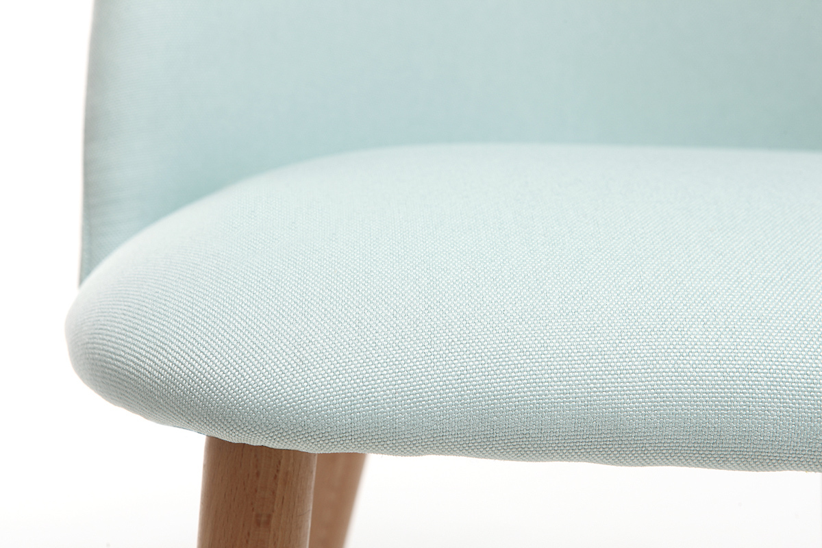 Chaise scandinave menthe  l'eau et bois CELESTE