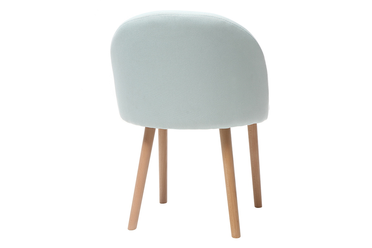 Chaise scandinave menthe  l'eau et bois CELESTE