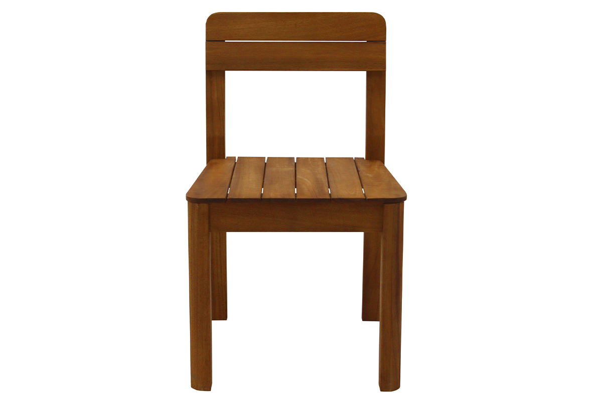 Chaises de jardin en bois massif (lot de 2) AKIS